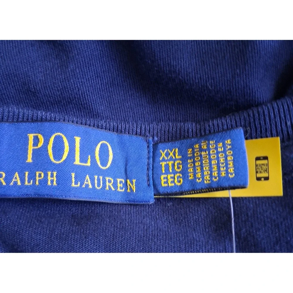 NWT Polo Ralph Lauren Polo Crest T Shirt Men's 2XL Blue Graphic Logo $65.00